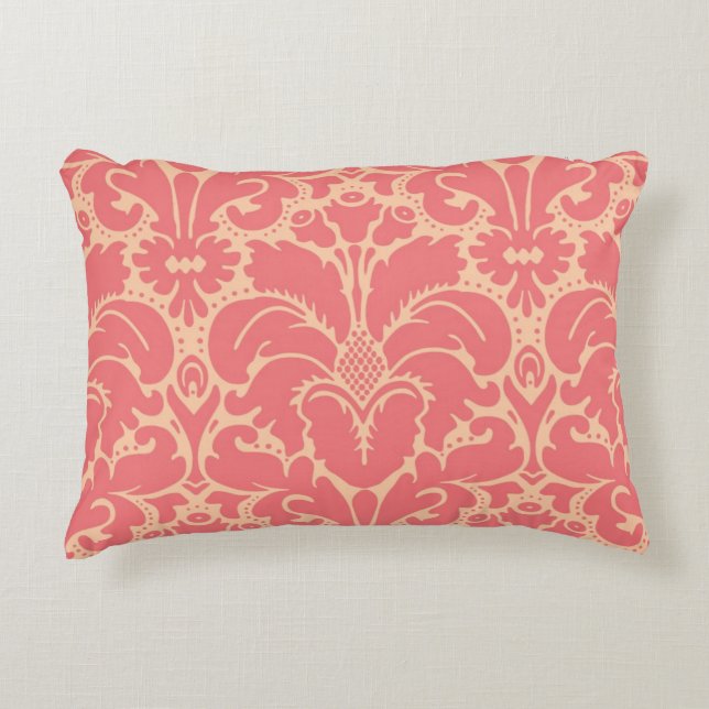 Baroque style damask background decorative cushion (Front)