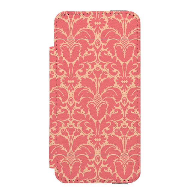 Baroque style damask background incipio iPhone wallet case (Folio Front)