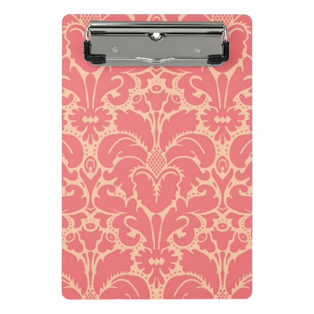 Baroque style damask background mini clipboard (Front)