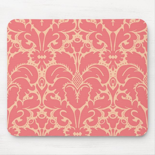 Baroque style damask background mouse mat (Front)
