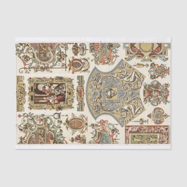 Baroque style decoupage paper (Front)
