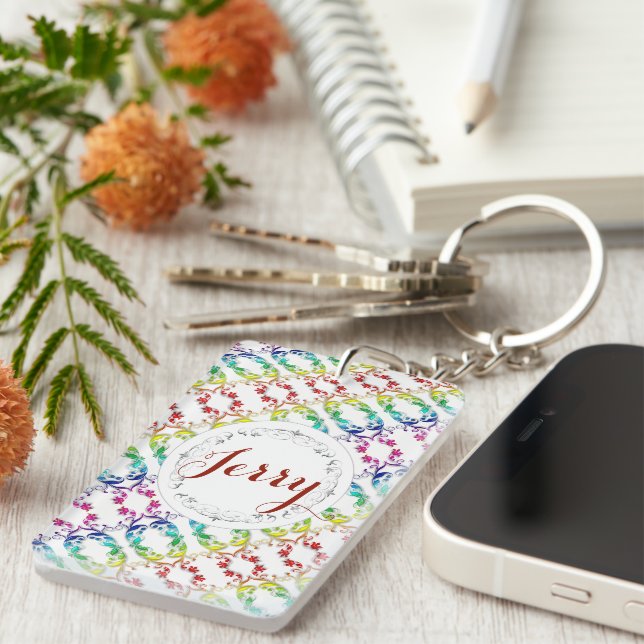 baroque style element key ring (Front Right)