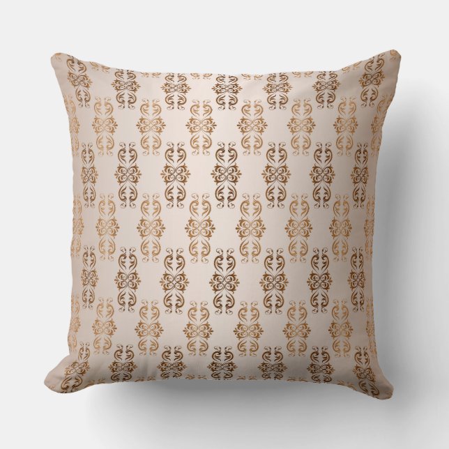 baroque style gradient beige  pattern. cushion (Front)