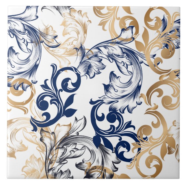 Baroque-Style Retro Classic Pattern  Tile (Front)