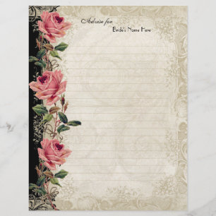 Baroque Style Vintage Rose Black n Cream Lace Flyer