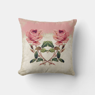 Baroque Style Vintage Rose Lace Cushion
