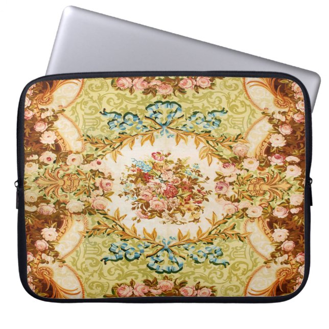 Baroque tapestry laptop sleeve (Front)