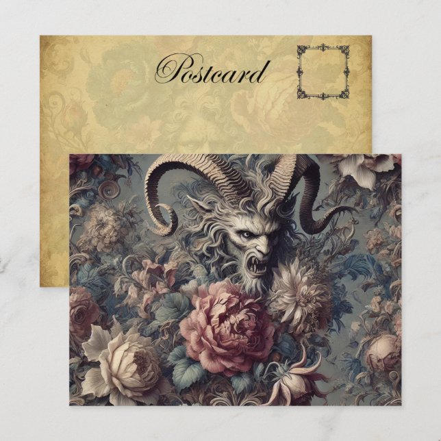 Baroque the Beast – Gothic Victorian Holiday Postcard (Front/Back)