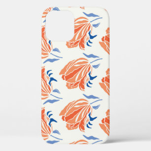 Baroque Tulip: Botanical Vintage Linocut iPhone 12 Case