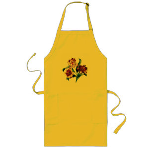 Baroque Tulip Floral Long Apron