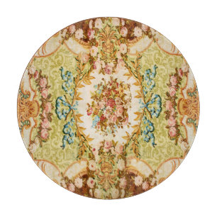 Baroque Victorian floral rose french tapestry Cutting Board