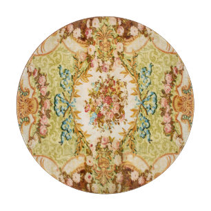 Baroque Victorian floral tapestry look  Cutting Board