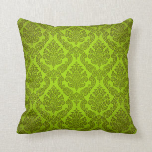 Baroque Vintage Damask citron Cushion