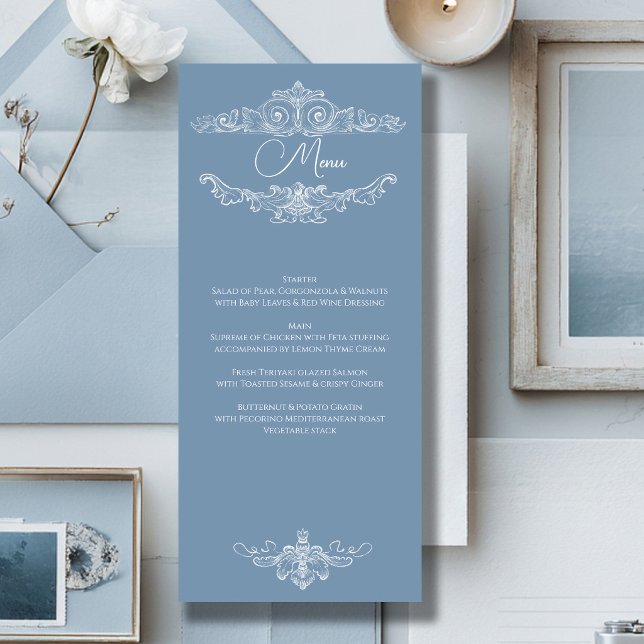 Baroque Vintage Damask Wedding Menu (Creator Uploaded)