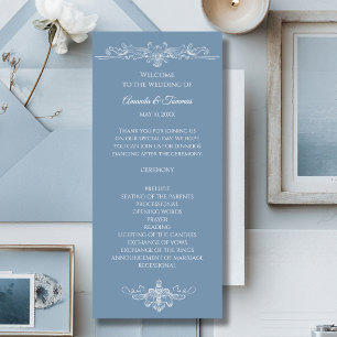 Baroque Vintage Damask Wedding Programme
