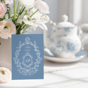 Baroque Vintage Damask Wedding Table Number