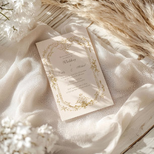 Baroque Vintage Gold Wedding Invitation