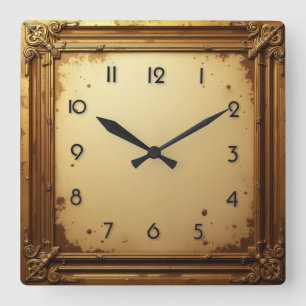 Baroque Vintage Square Wall Clock