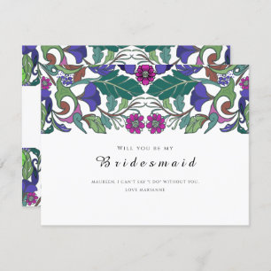Baroque vintage style pink and blue floral  invita invitation