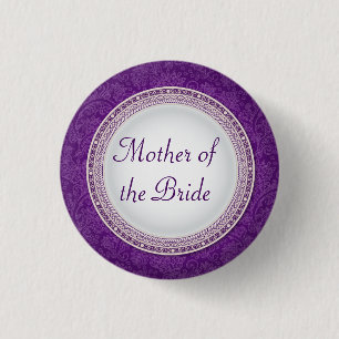 Baroque Violet Plaque Wedding Role Button