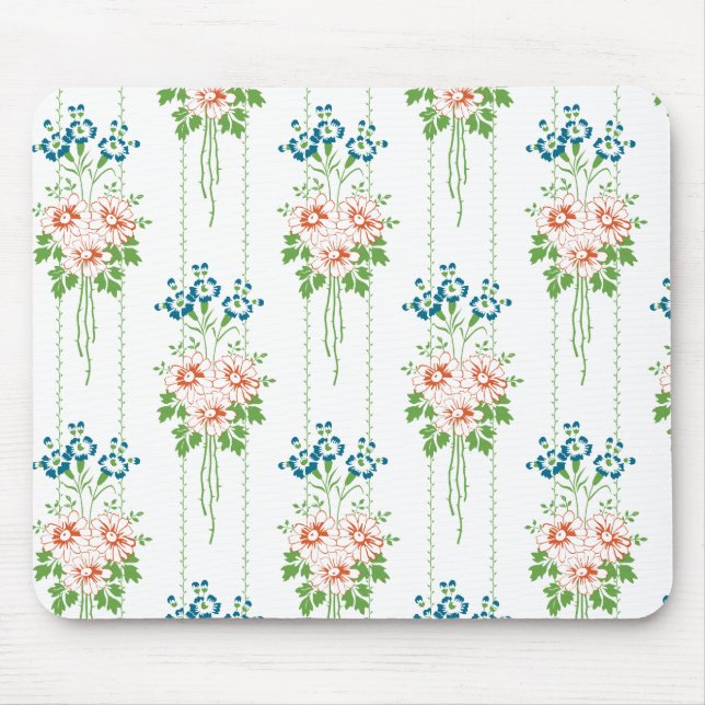 Baroque Wallpaper Flower bouquet... Mouse Mat (Front)