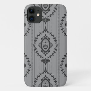 Baroque Wallpaper Grey iPhone 11 Case