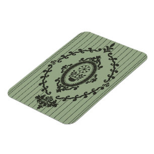Baroque Wallpaper in Green Magnet