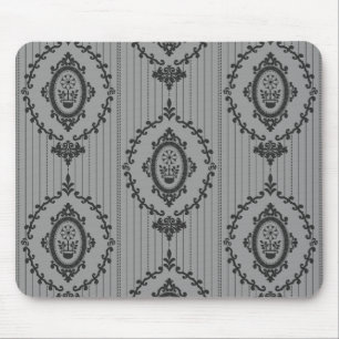 Baroque Wallpaper in Grey Mouse Mat