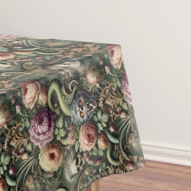 Baroquing Boundaries – Gothic Medium Pattern Tablecloth (In Situ)