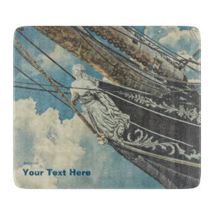 Barque Elissa Figurhead Cutting Board