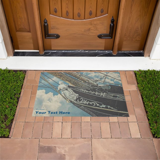 Barque Elissa Figurhead Doormat (Outdoor)