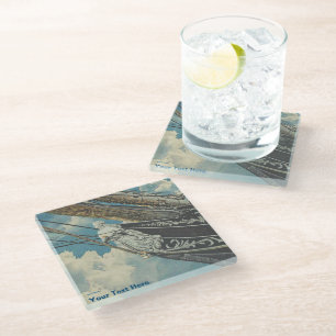 Barque Elissa Figurhead Glass Coaster