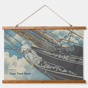 Barque Elissa Figurhead Hanging Tapestry