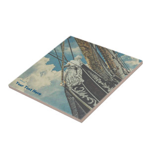Barque Elissa Figurhead Tile