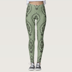 Barque Wallpaper in Green Leggings