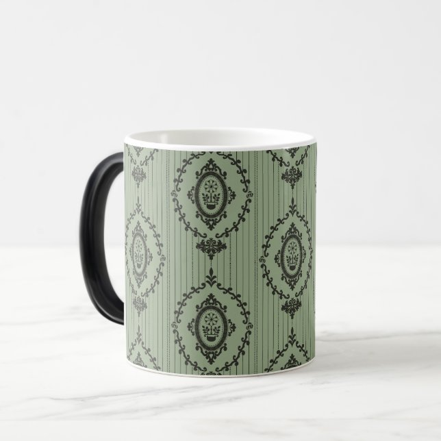 Barque Wallpaper in Green Magic Mug (Front Left)