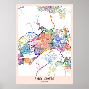 Barquisimeto Venezuela City Map Poster