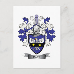 Barr Family Crest Coat of Arms Postcard