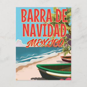 Barra de Navidad Mexico travel poster Postcard