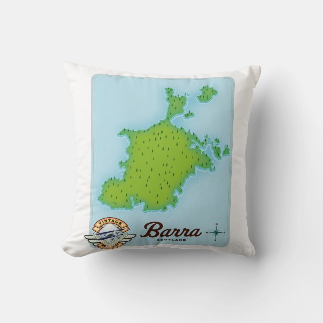 Barra scotland map cushion (Front)
