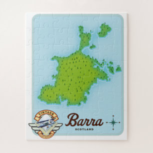 Barra scotland map jigsaw puzzle