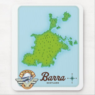 Barra scotland map mouse mat