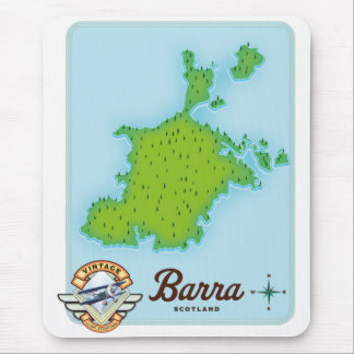 Barra scotland map mouse mat