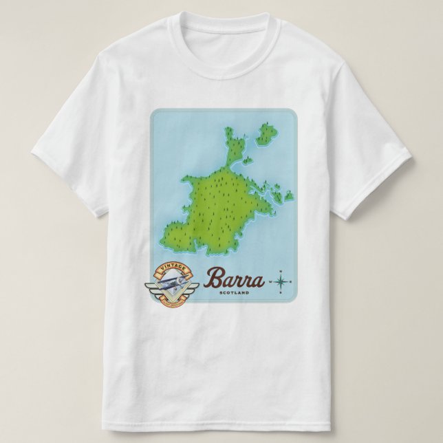 Barra scotland map T-Shirt (Design Front)
