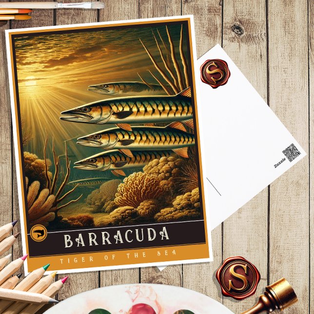 Barracuda | Cute Family Vintage Animal Postcard (Creator Uploaded)