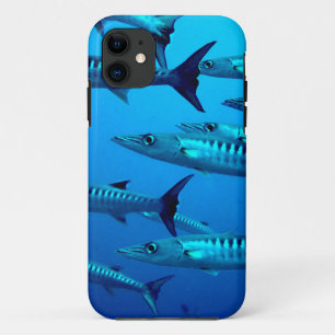 barracuda dive deep sea ocean water tropical wave iPhone 11 case