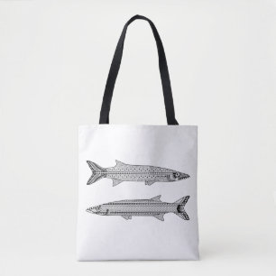 Barracuda Fish Adult Colouring Full Tote Bag