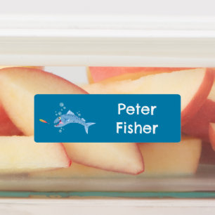 Barracuda fish fishing cartoon personalised