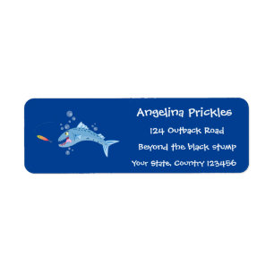 Barracuda fish hungry fishing cartoon illustration