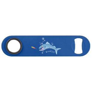 Barracuda fish hungry fishing cartoon illustration